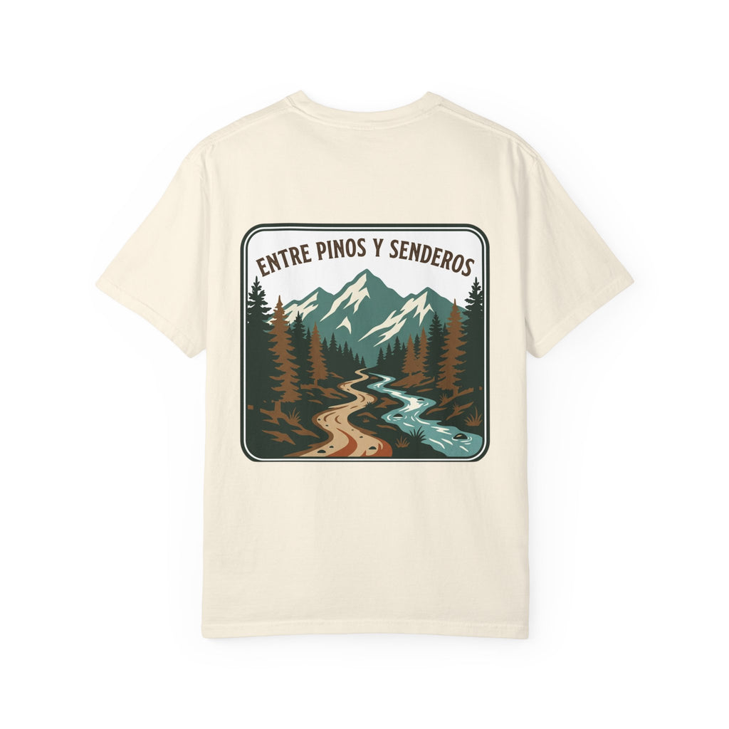 Nature Trail T-Shirt — "Entre Pinos y Senderos" Mountain Scenic Tee