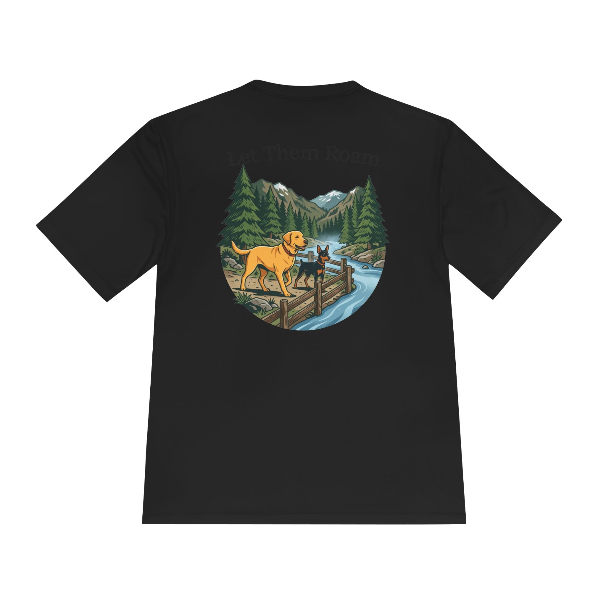 Trail Dogs Graphic Tee — Outdoor Hiking Labrador Print