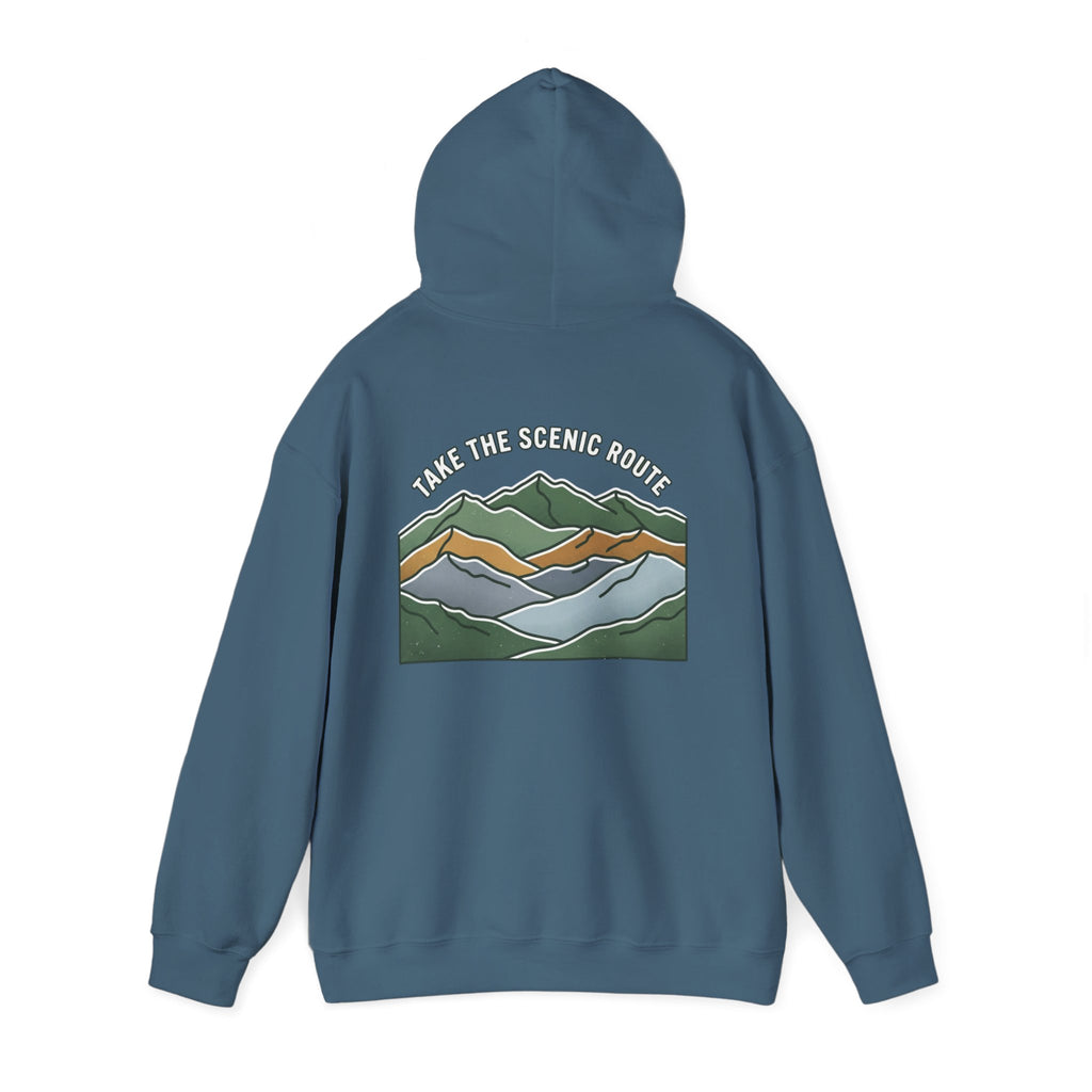 Take the Scenic Route Mountain Hoodie | Landscape Ridge Graphic