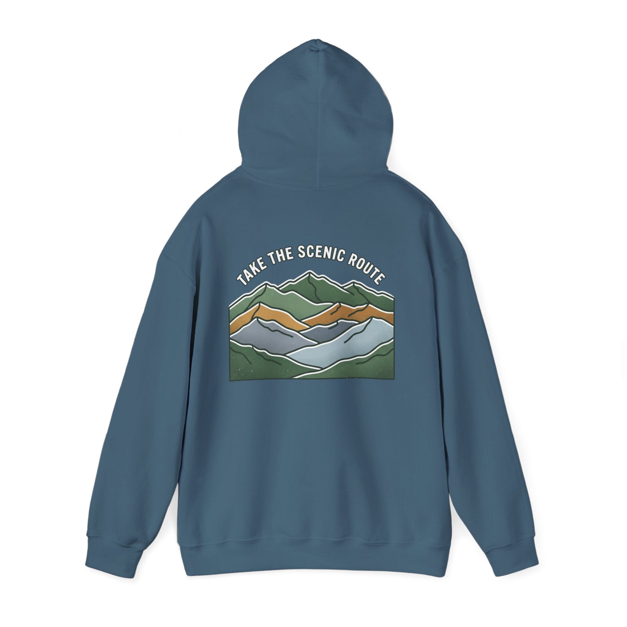 Take the Scenic Route Mountain Hoodie | Landscape Ridge Graphic