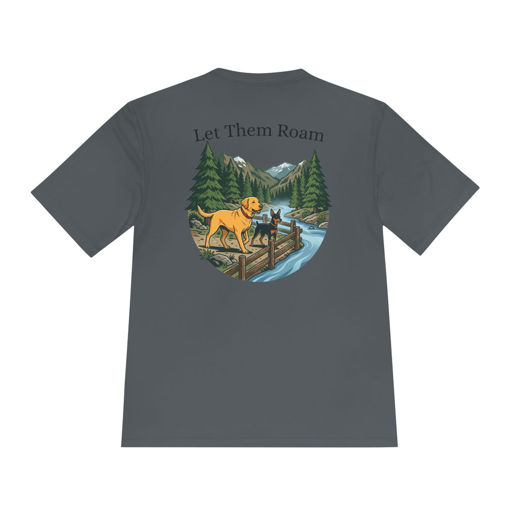 Trail Dogs Graphic Tee — Outdoor Hiking Labrador Print