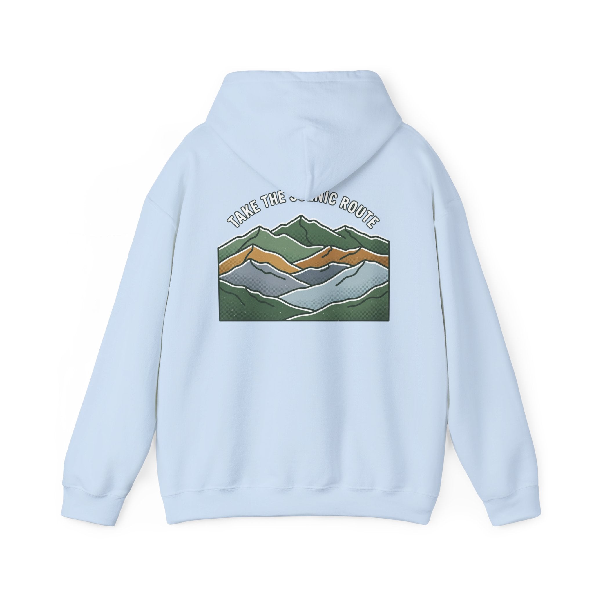Take the Scenic Route Mountain Hoodie | Landscape Ridge Graphic