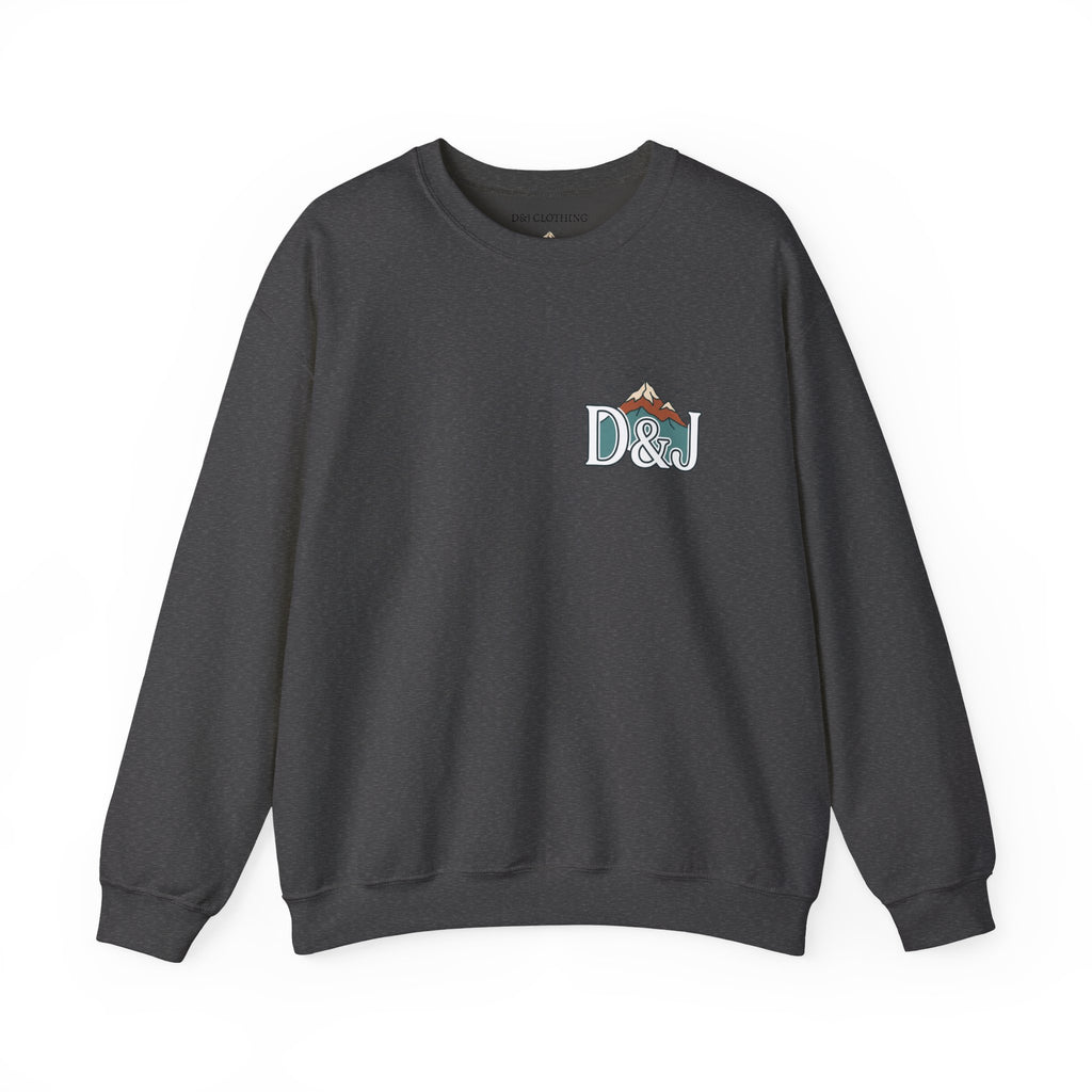 Crewneck Sweatshirt — "Earn Your View" Scenic Mountain & Beach Graphic