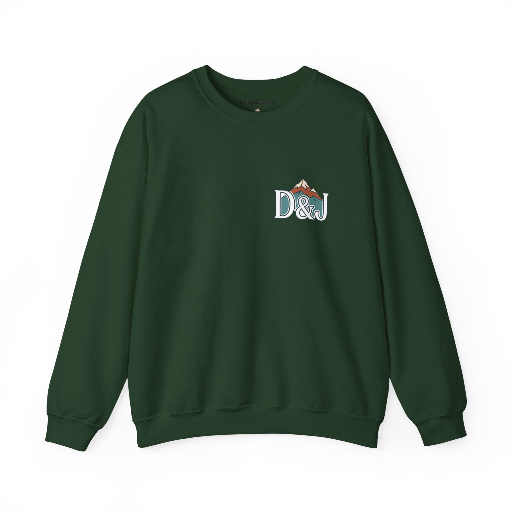 Crewneck Sweatshirt — "Earn Your View" Scenic Mountain & Beach Graphic