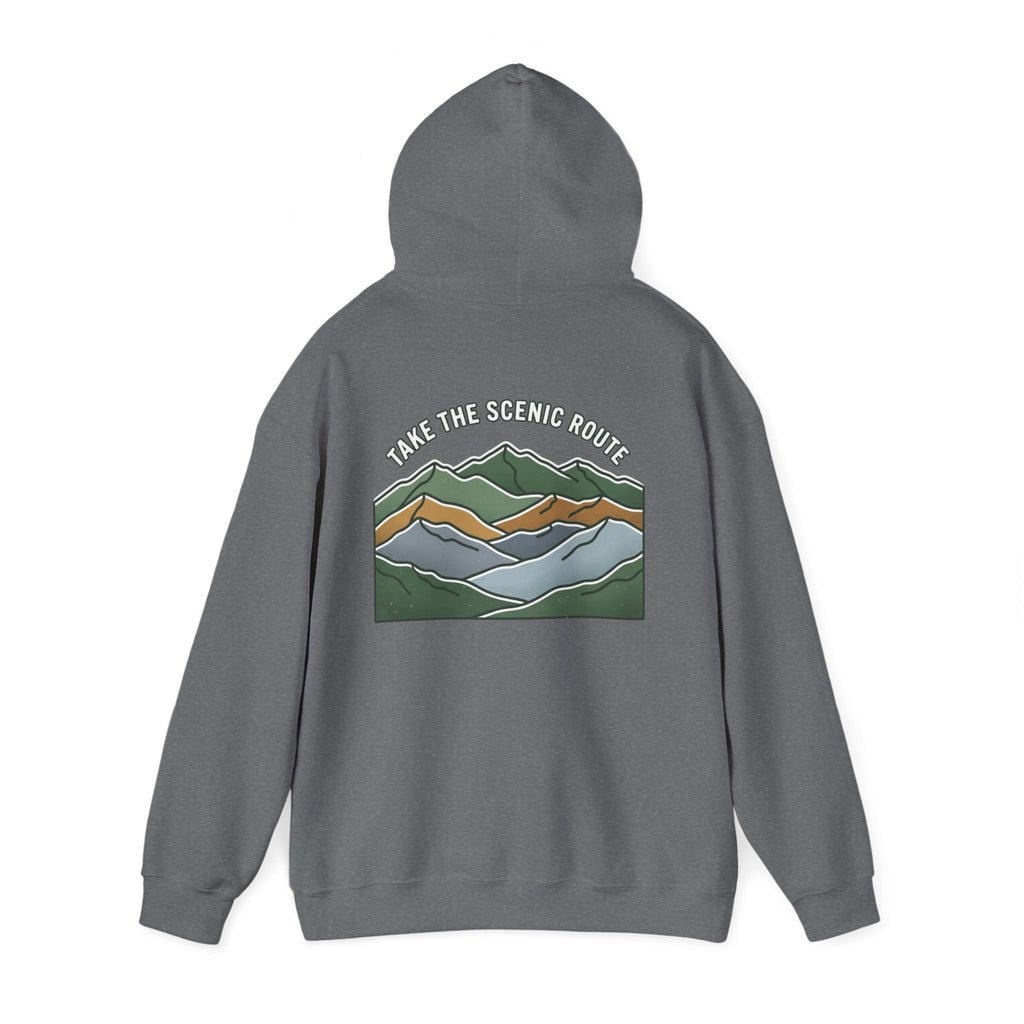 Take the Scenic Route Mountain Hoodie | Landscape Ridge Graphic