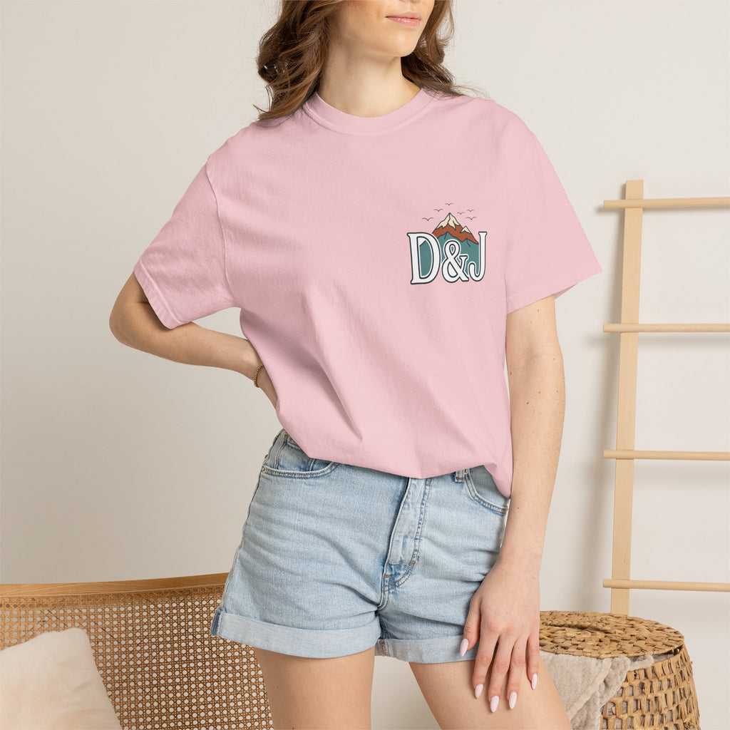 T-Shirt — 'Do Good Things and Good Things Will Happen' Mountain Waterfall Graphic