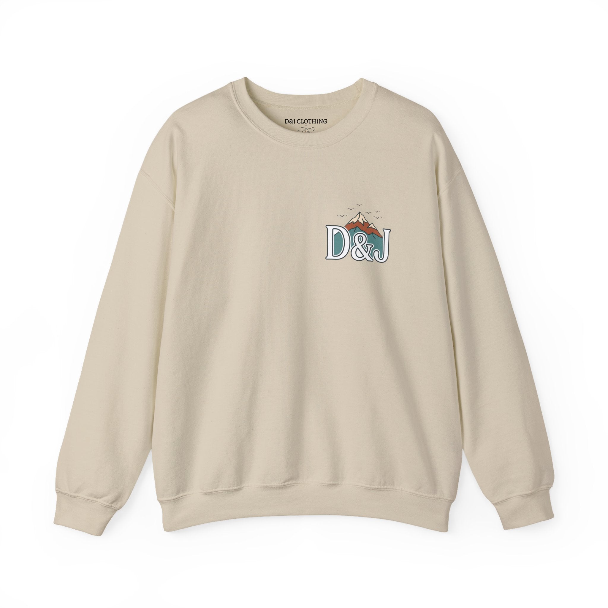 Crewneck Sweatshirt — "Earn Your View" Scenic Mountain & Beach Graphic