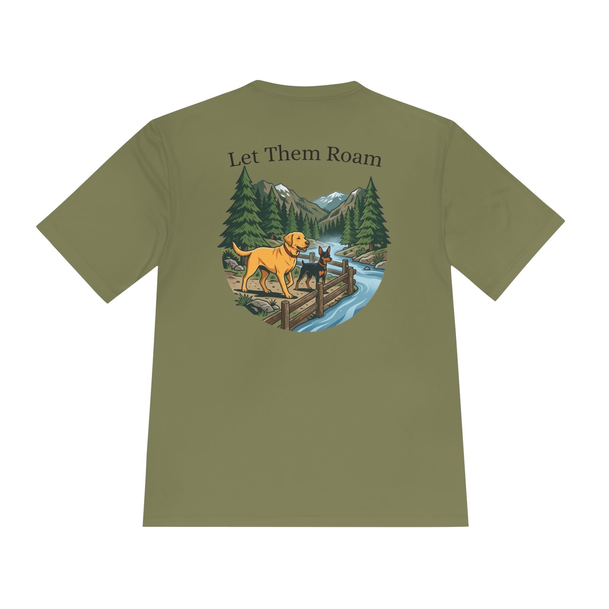 Trail Dogs Graphic Tee — Outdoor Hiking Labrador Print