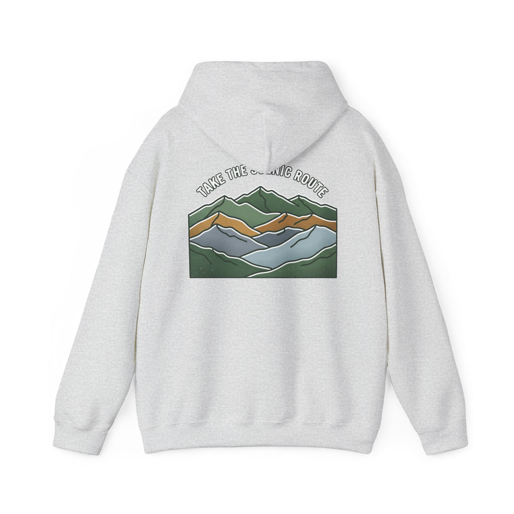 Take the Scenic Route Mountain Hoodie | Landscape Ridge Graphic