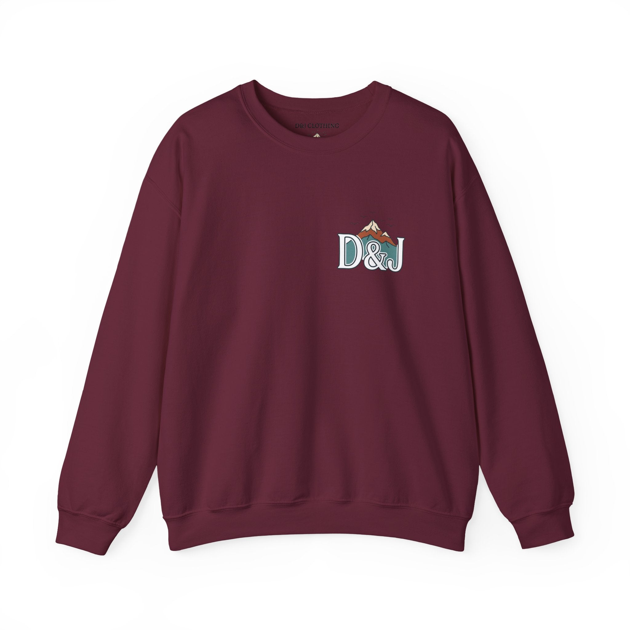Crewneck Sweatshirt — "Earn Your View" Scenic Mountain & Beach Graphic