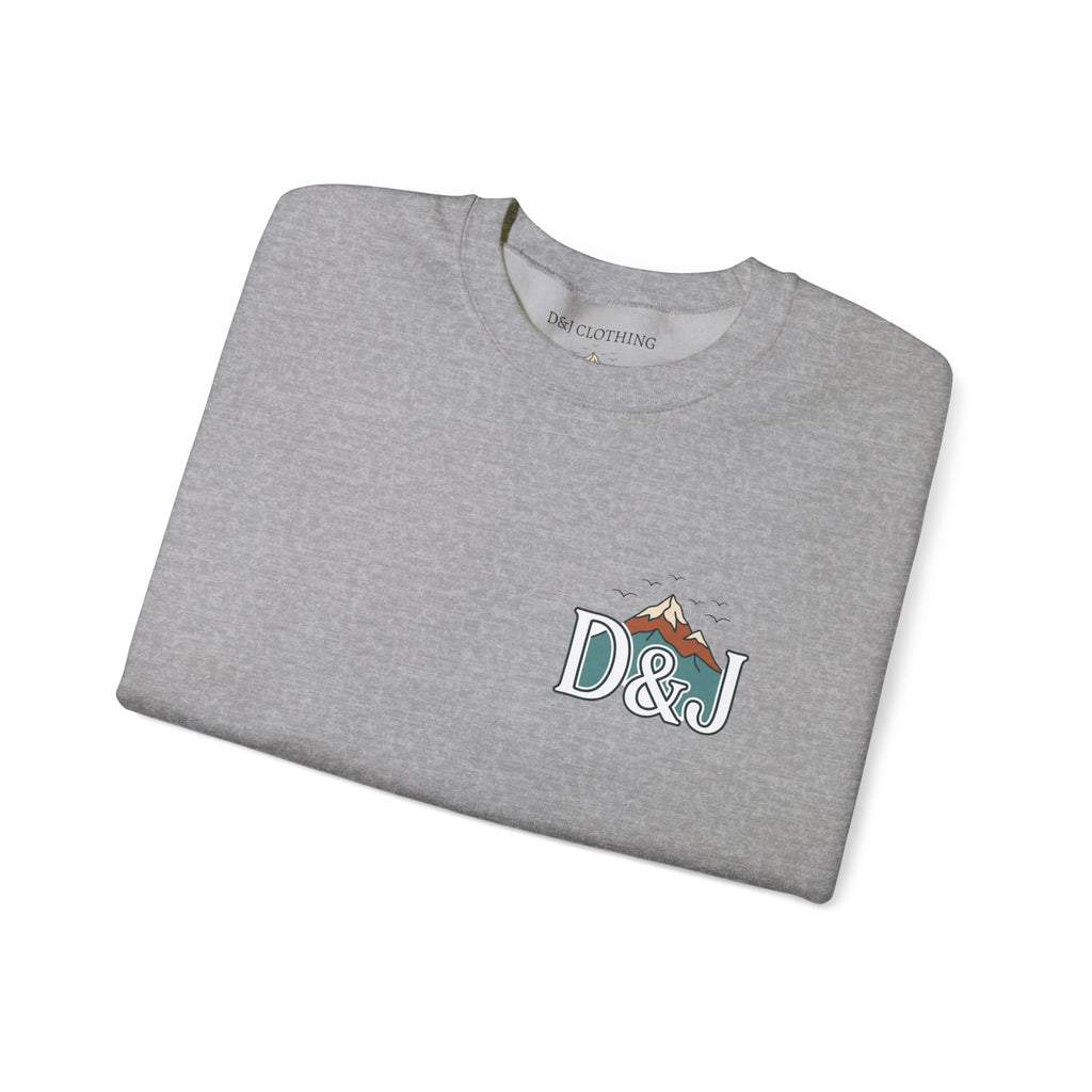 Crewneck Sweatshirt — "Earn Your View" Scenic Mountain & Beach Graphic