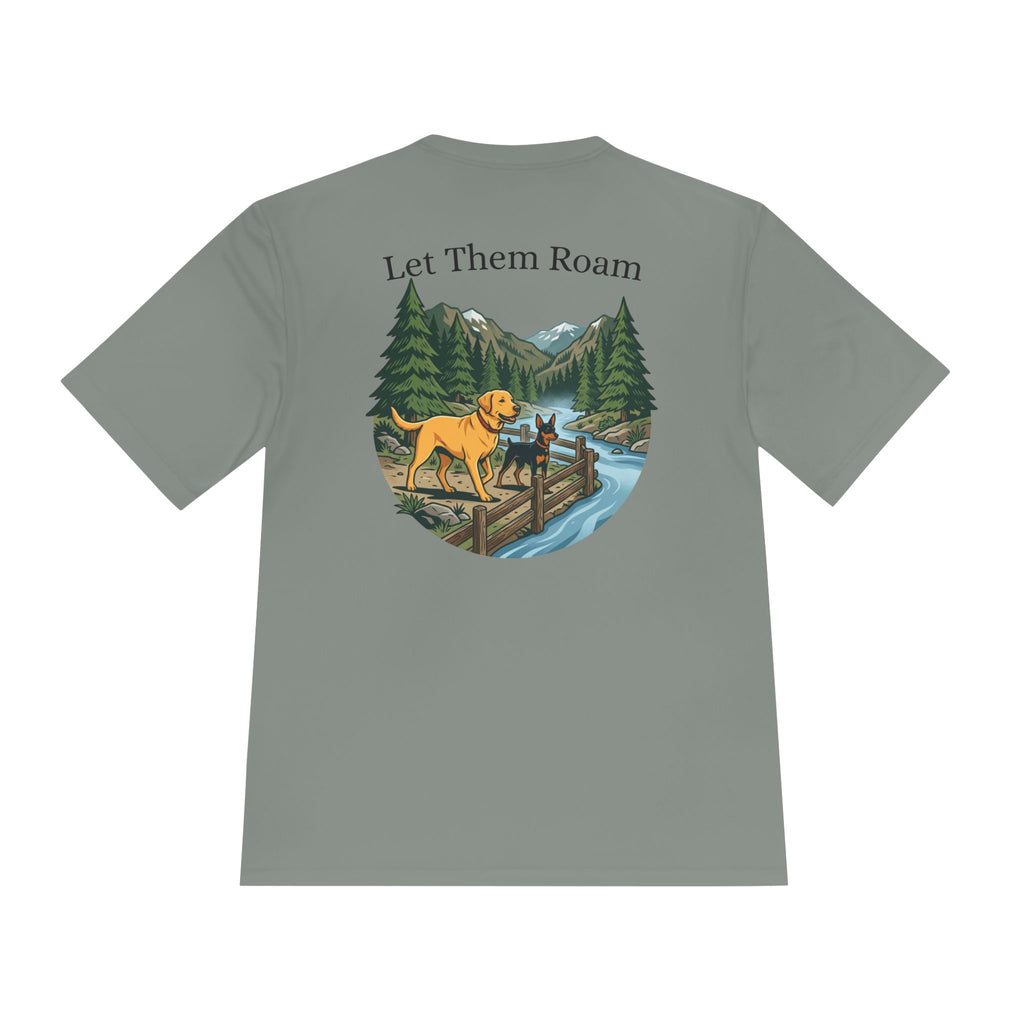 Trail Dogs Graphic Tee — Outdoor Hiking Labrador Print