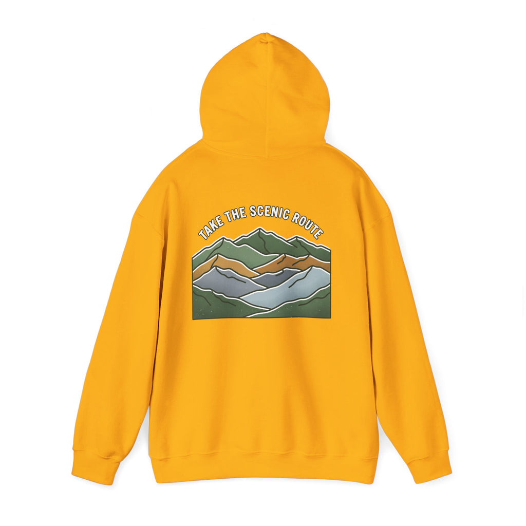 Take the Scenic Route Mountain Hoodie | Landscape Ridge Graphic