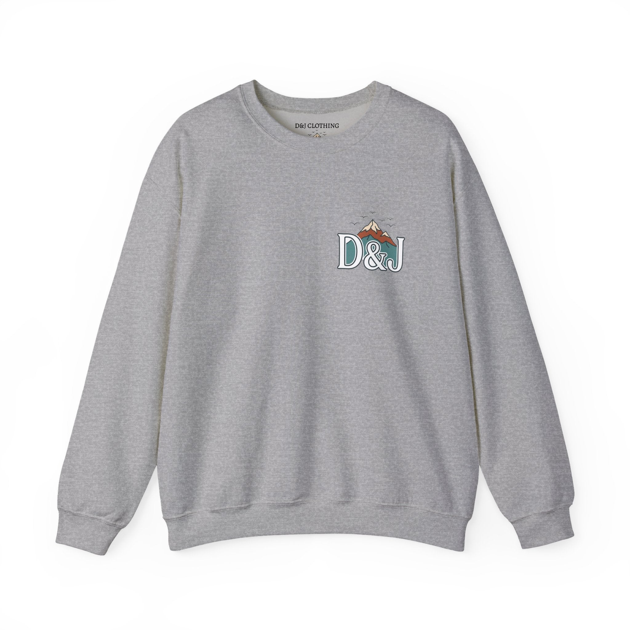 Crewneck Sweatshirt — "Earn Your View" Scenic Mountain & Beach Graphic