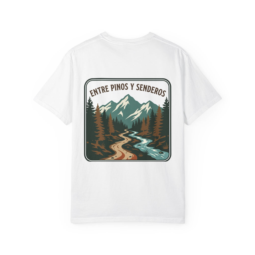 Nature Trail T-Shirt — "Entre Pinos y Senderos" Mountain Scenic Tee