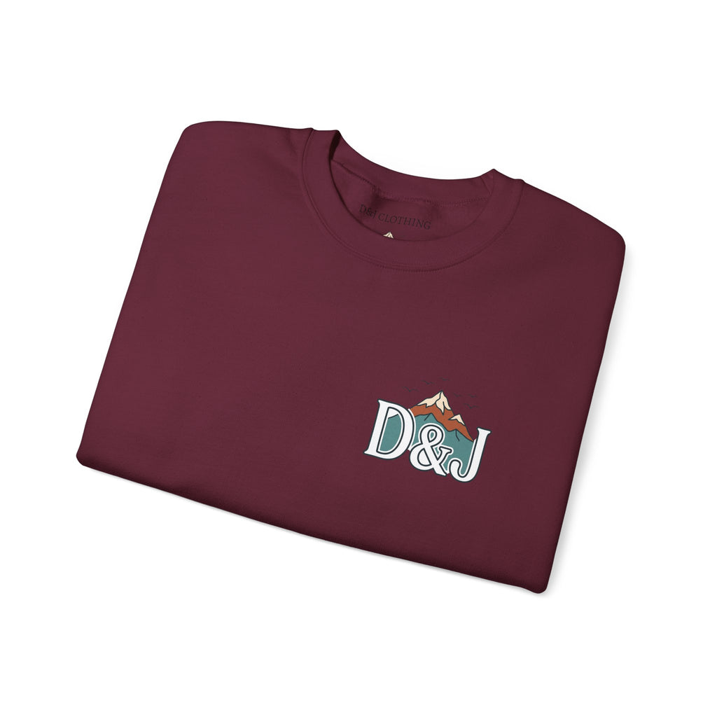 Crewneck Sweatshirt — "Earn Your View" Scenic Mountain & Beach Graphic