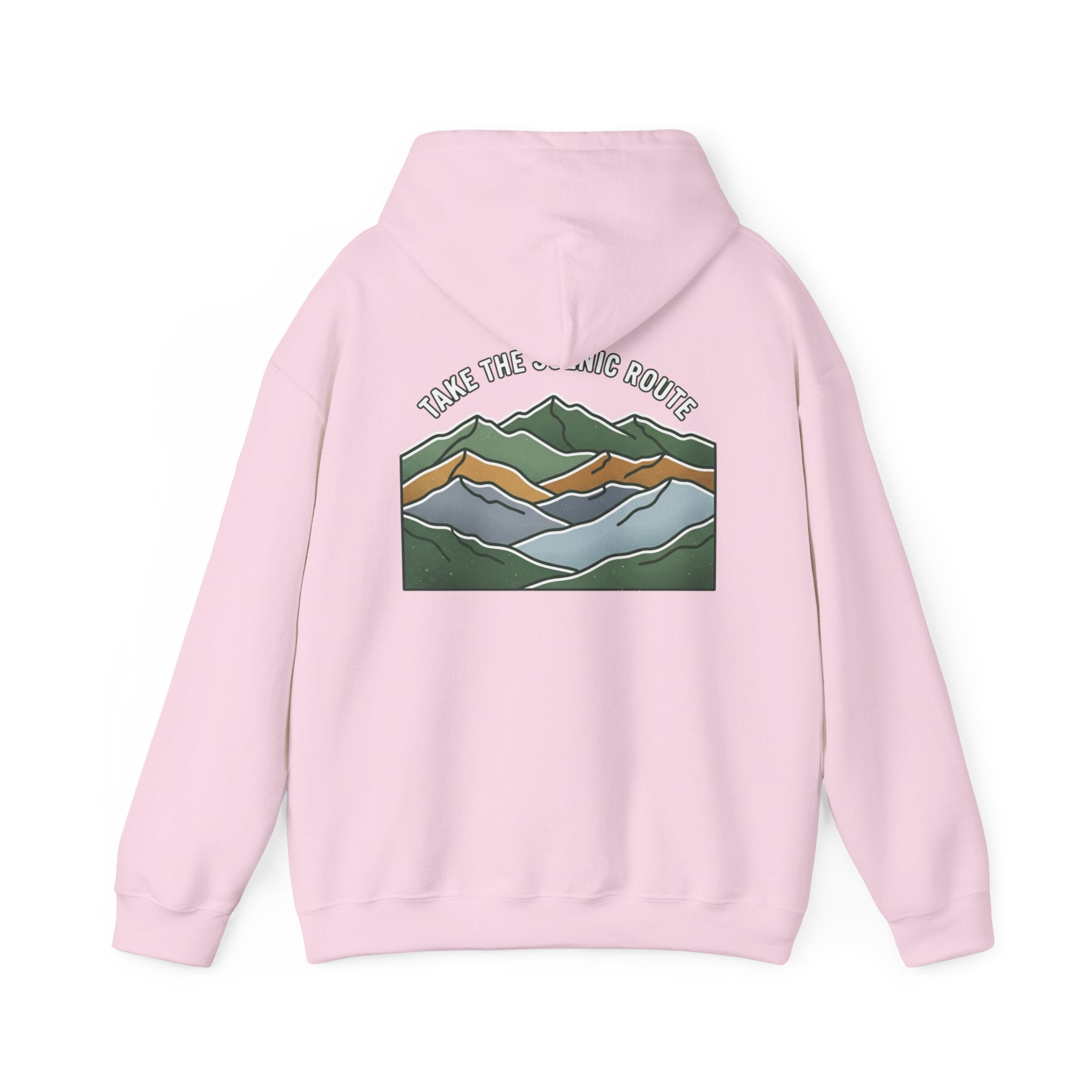 Take the Scenic Route Mountain Hoodie | Landscape Ridge Graphic