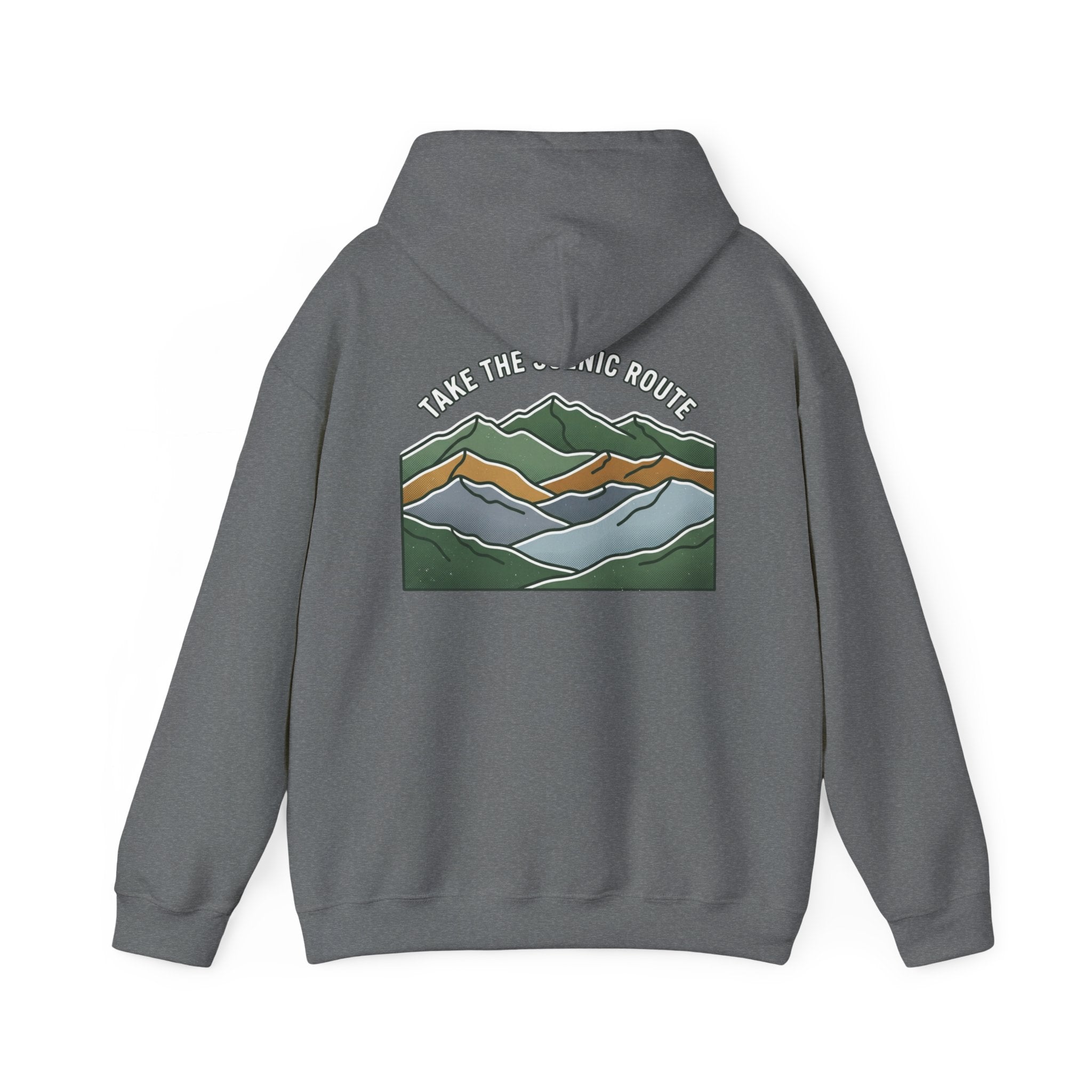Take the Scenic Route Mountain Hoodie | Landscape Ridge Graphic