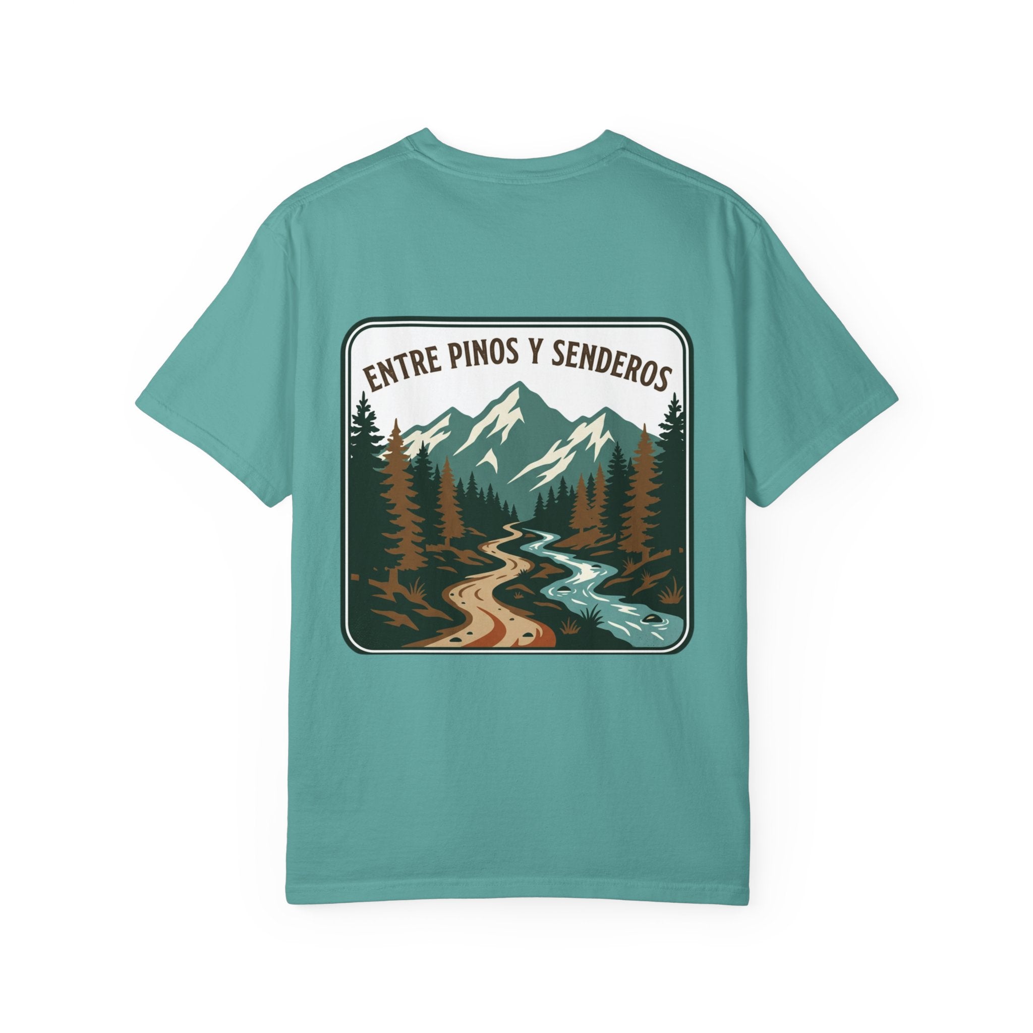 Nature Trail T-Shirt — "Entre Pinos y Senderos" Mountain Scenic Tee