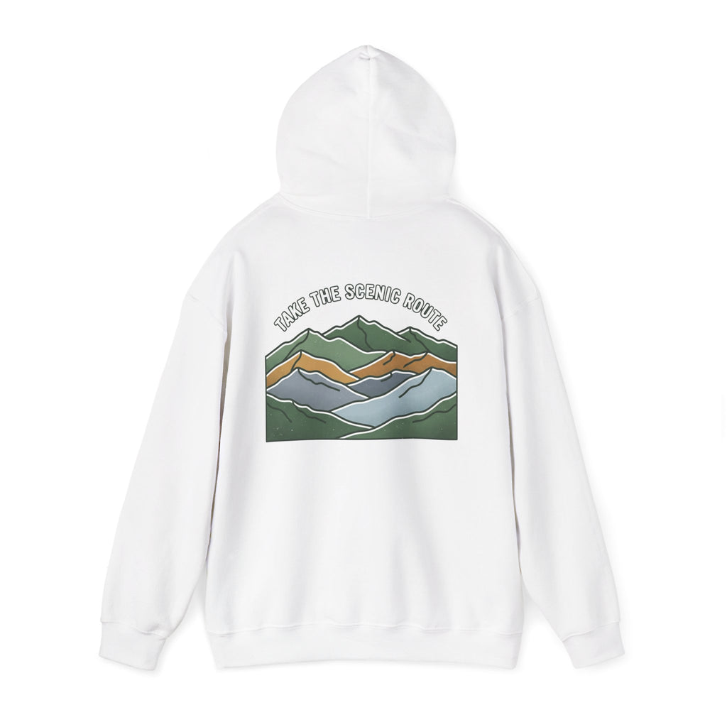 Take the Scenic Route Mountain Hoodie | Landscape Ridge Graphic