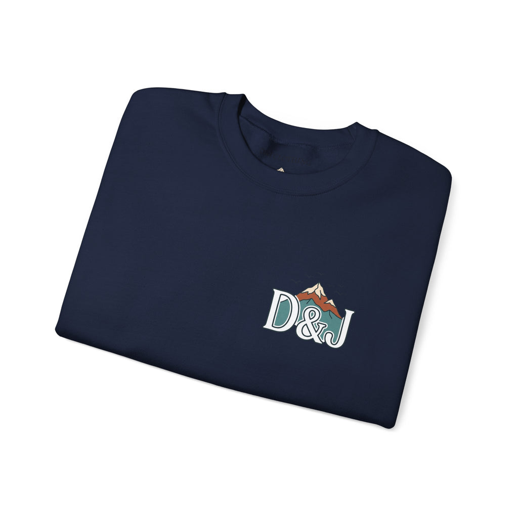Crewneck Sweatshirt — "Earn Your View" Scenic Mountain & Beach Graphic
