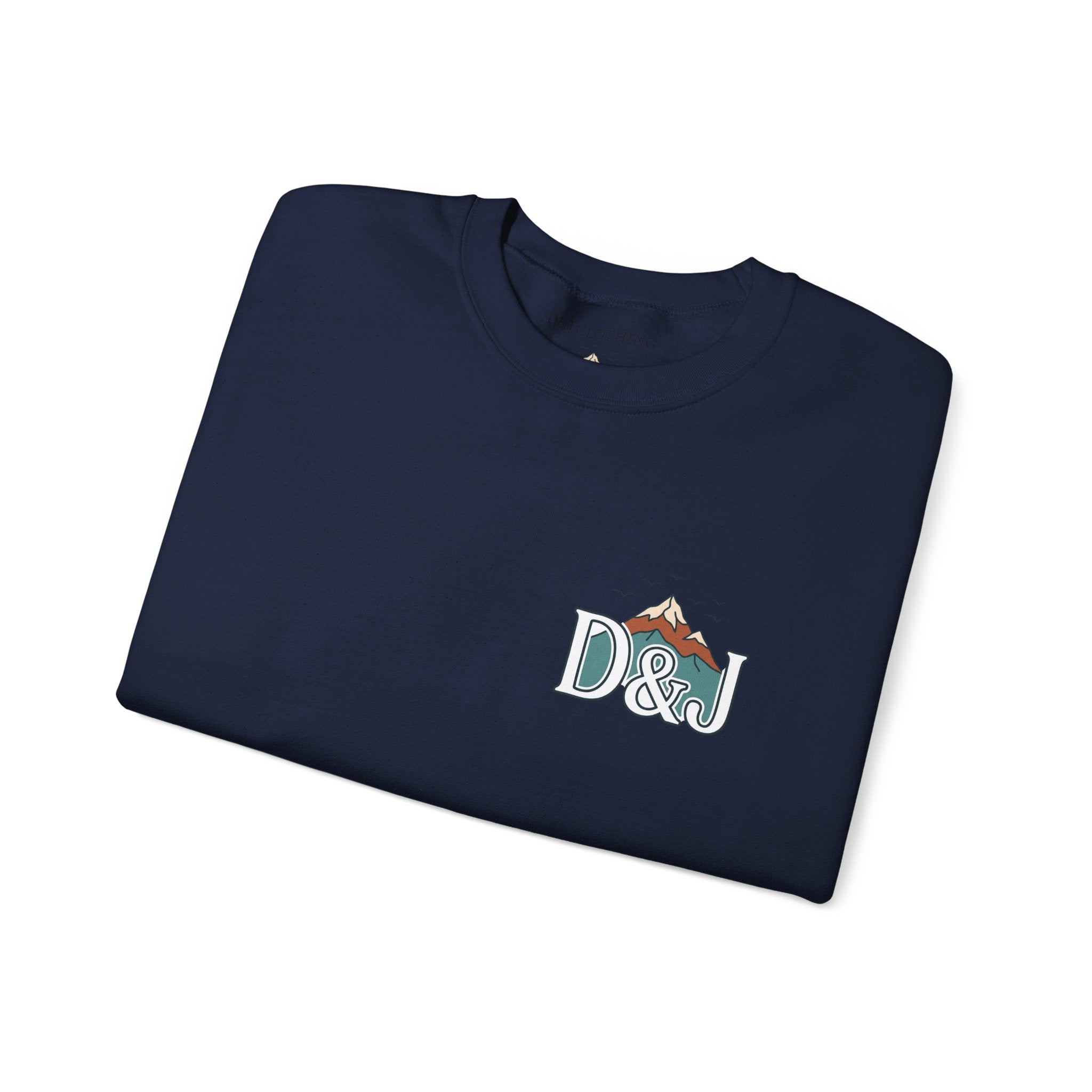 Crewneck Sweatshirt — "Earn Your View" Scenic Mountain & Beach Graphic