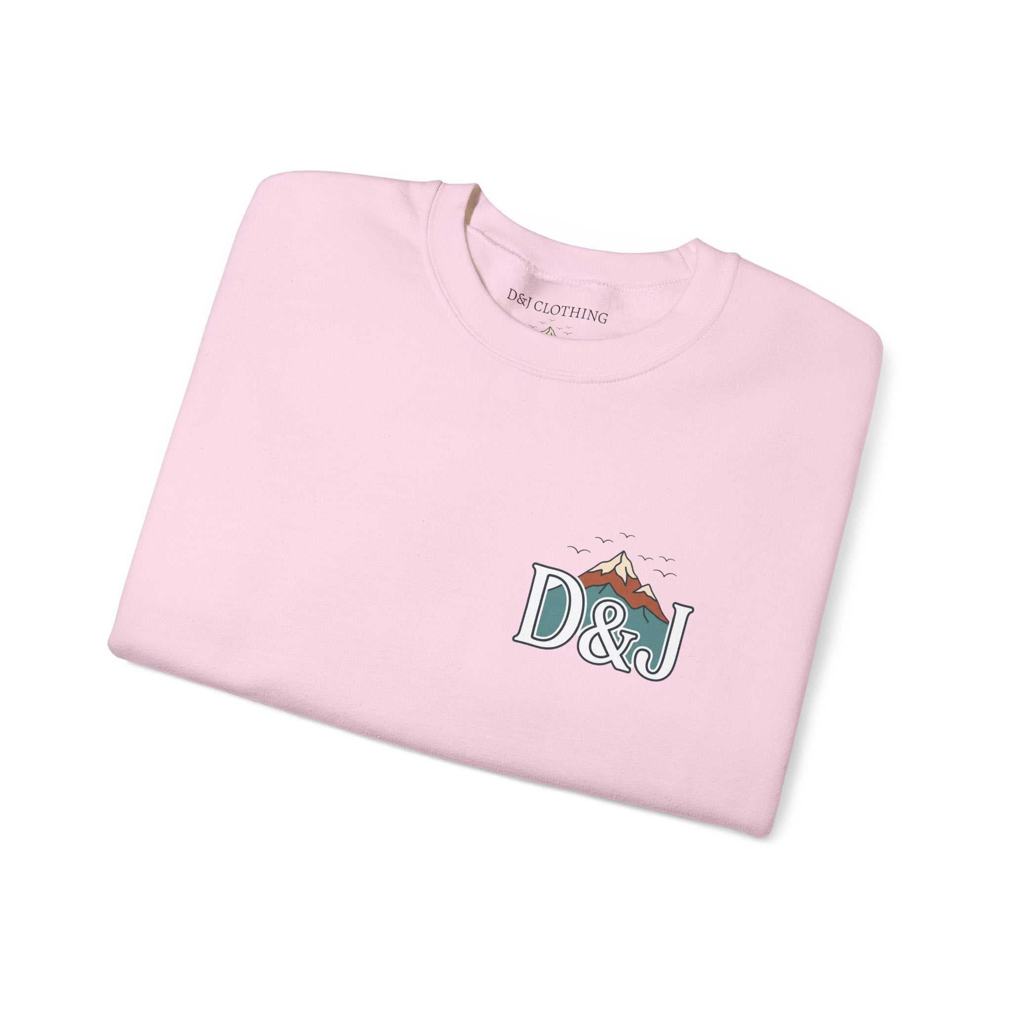 Crewneck Sweatshirt — "Earn Your View" Scenic Mountain & Beach Graphic
