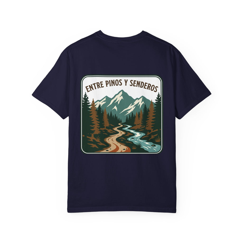 Nature Trail T-Shirt — "Entre Pinos y Senderos" Mountain Scenic Tee