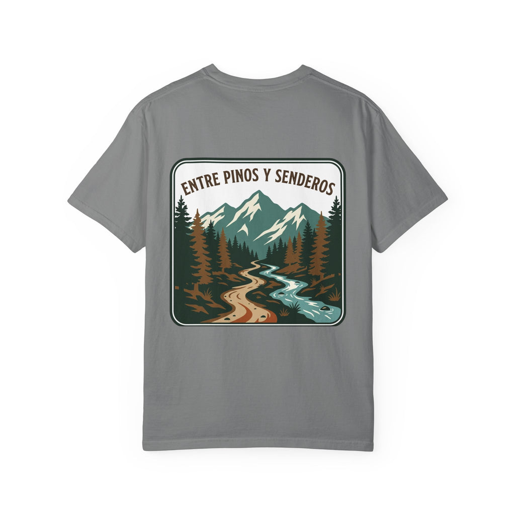 Nature Trail T-Shirt — "Entre Pinos y Senderos" Mountain Scenic Tee