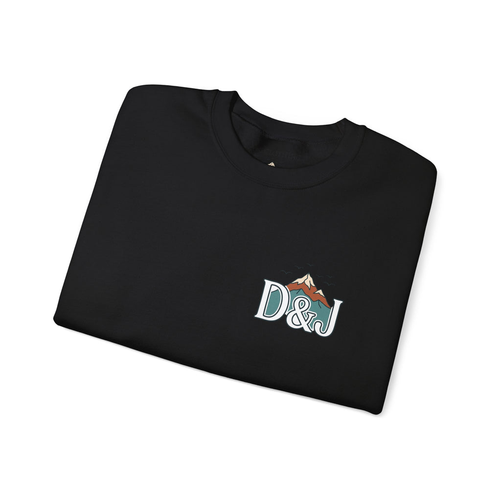Crewneck Sweatshirt — "Earn Your View" Scenic Mountain & Beach Graphic