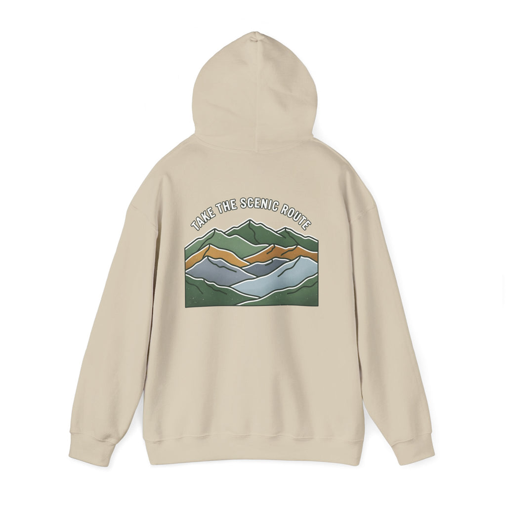 Take the Scenic Route Mountain Hoodie | Landscape Ridge Graphic