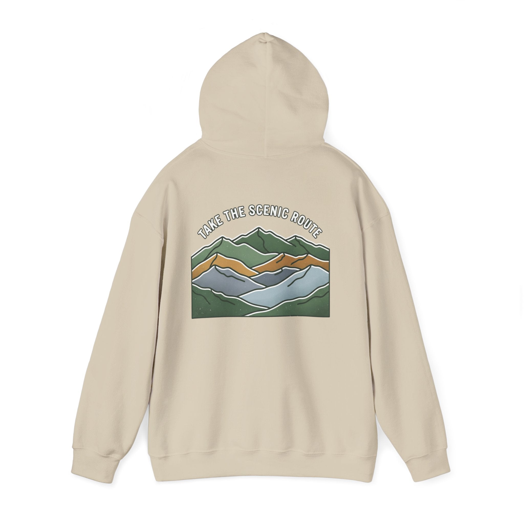 Take the Scenic Route Mountain Hoodie | Landscape Ridge Graphic