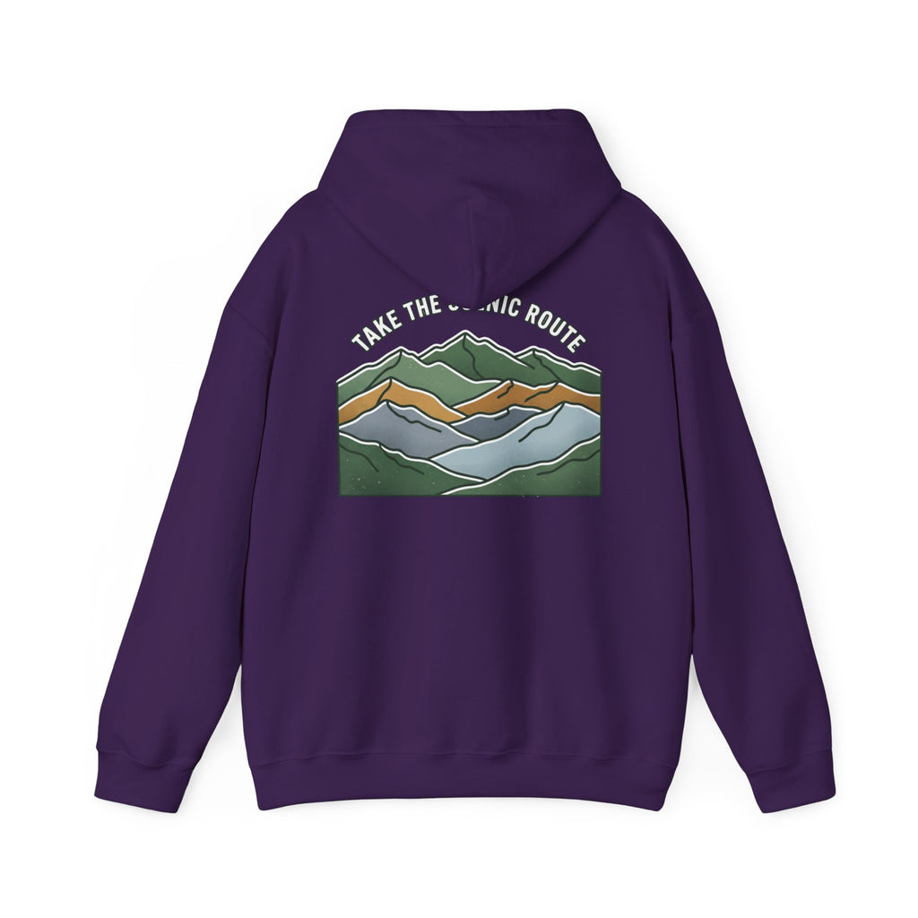 Take the Scenic Route Mountain Hoodie | Landscape Ridge Graphic