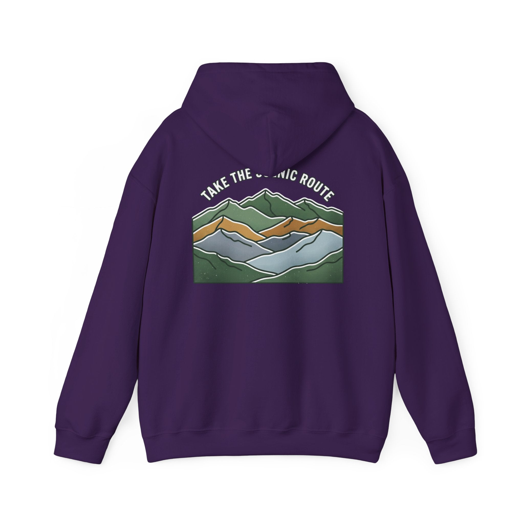 Take the Scenic Route Mountain Hoodie | Landscape Ridge Graphic