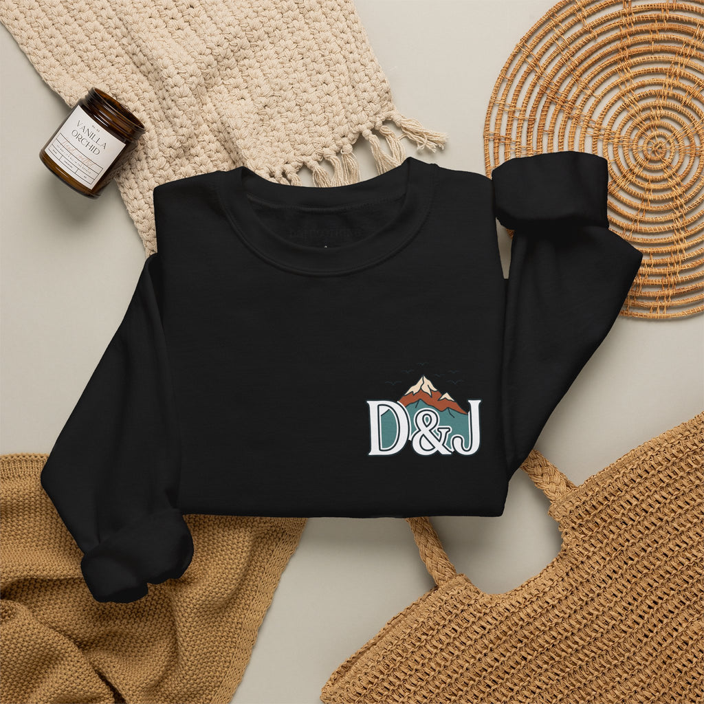 Crewneck Sweatshirt — "Earn Your View" Scenic Mountain & Beach Graphic