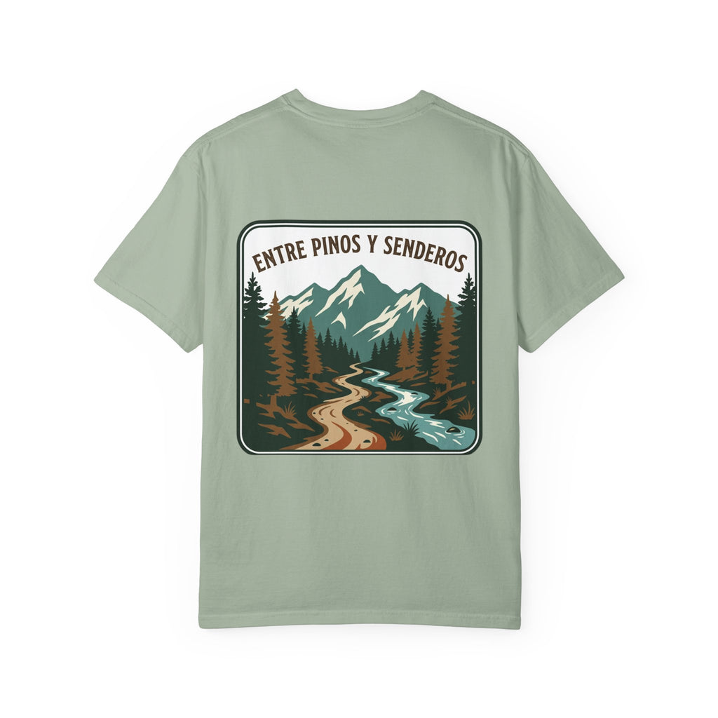 Nature Trail T-Shirt — "Entre Pinos y Senderos" Mountain Scenic Tee