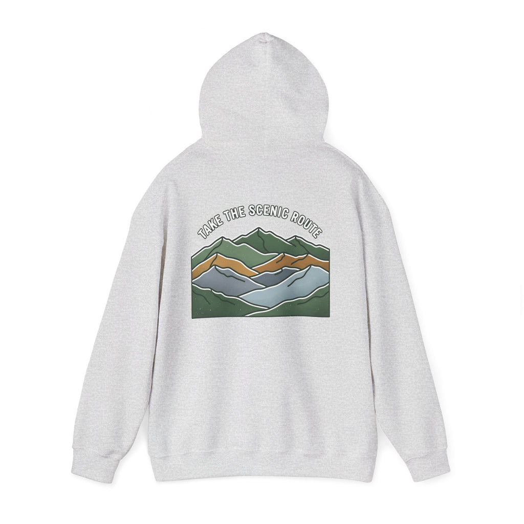 Take the Scenic Route Mountain Hoodie | Landscape Ridge Graphic
