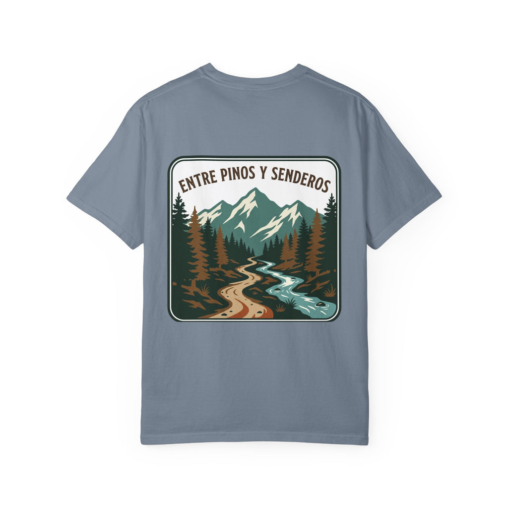 Nature Trail T-Shirt — "Entre Pinos y Senderos" Mountain Scenic Tee