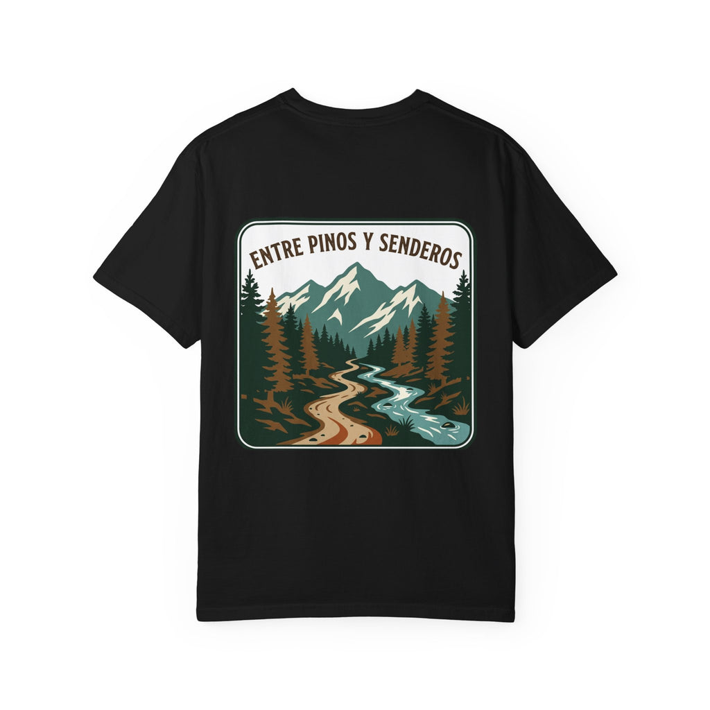 Nature Trail T-Shirt — "Entre Pinos y Senderos" Mountain Scenic Tee