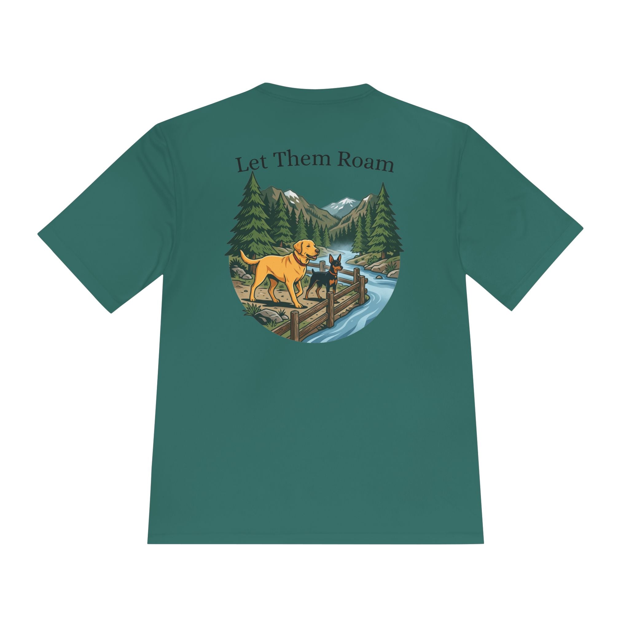 Trail Dogs Graphic Tee — Outdoor Hiking Labrador Print