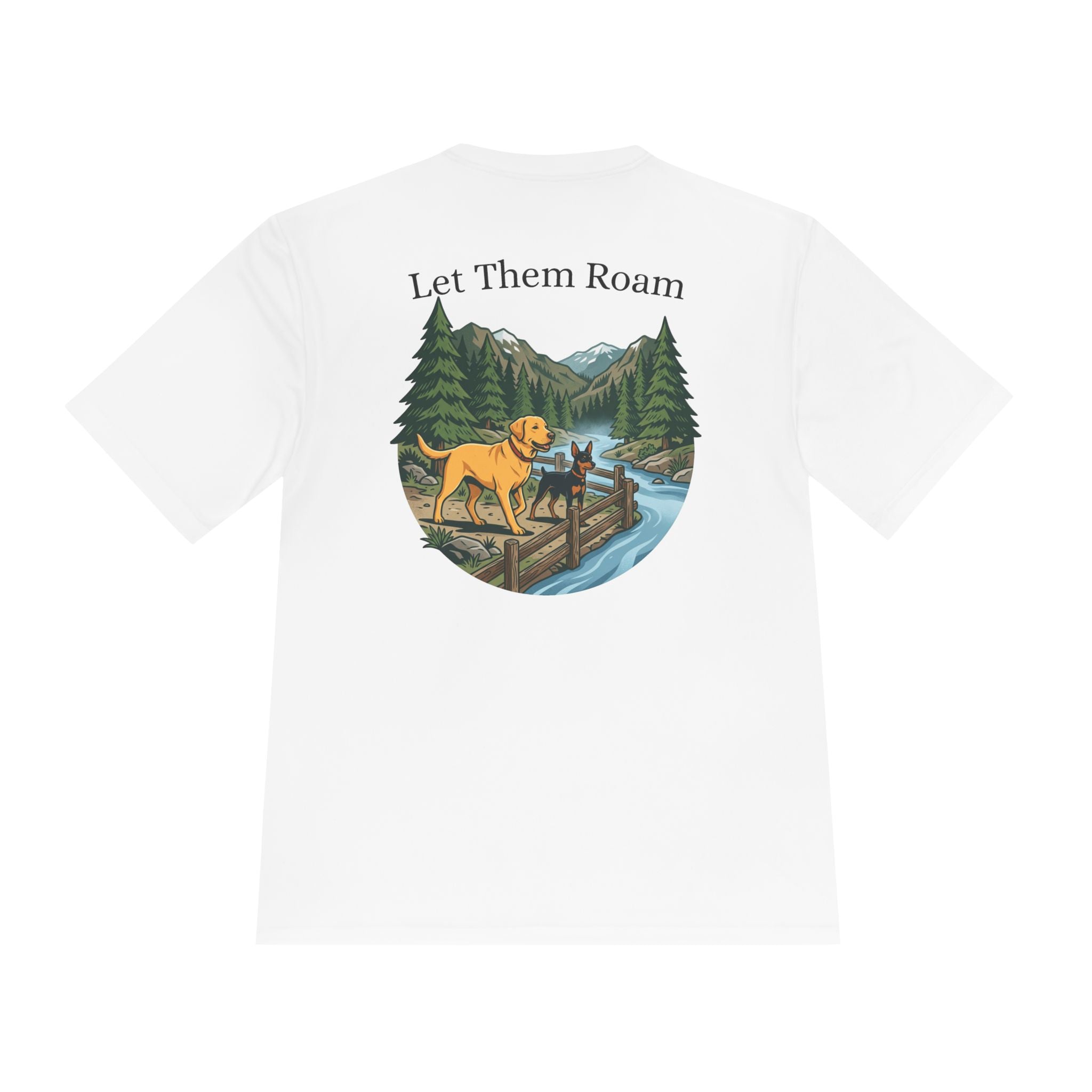 Trail Dogs Graphic Tee — Outdoor Hiking Labrador Print