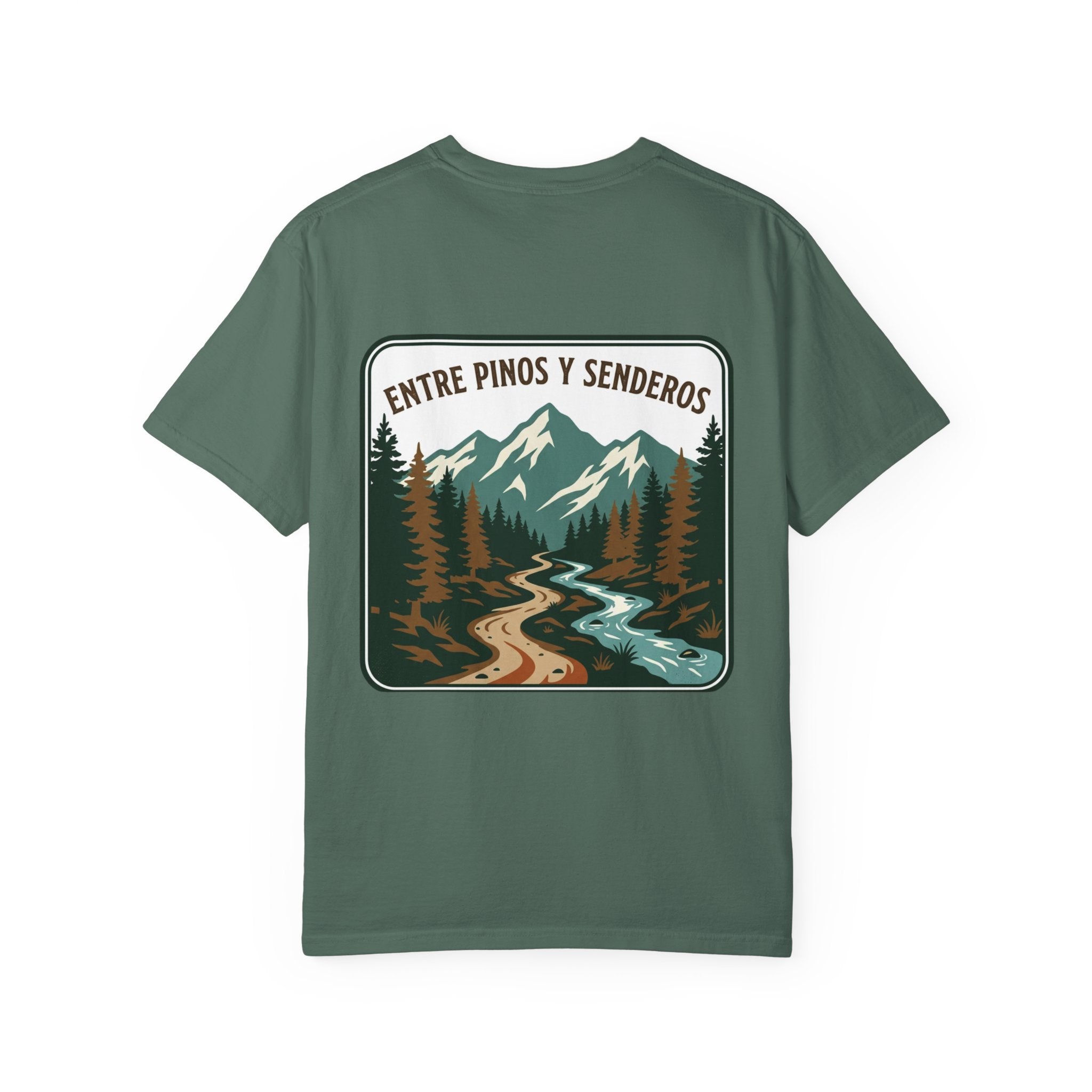 Nature Trail T-Shirt — "Entre Pinos y Senderos" Mountain Scenic Tee