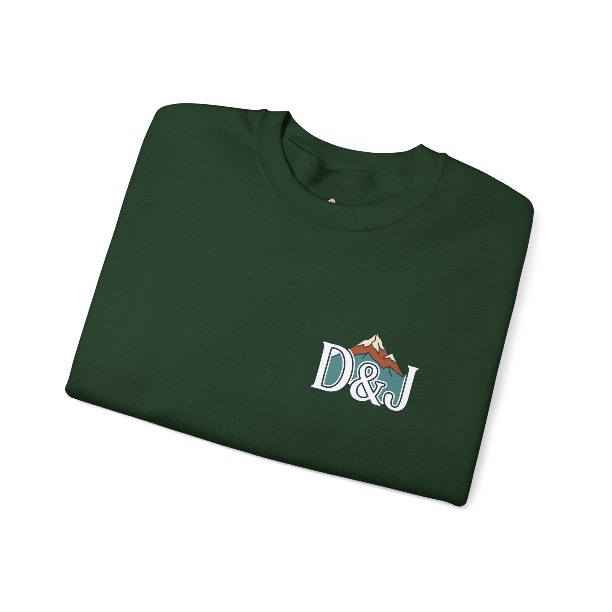 Crewneck Sweatshirt — "Earn Your View" Scenic Mountain & Beach Graphic