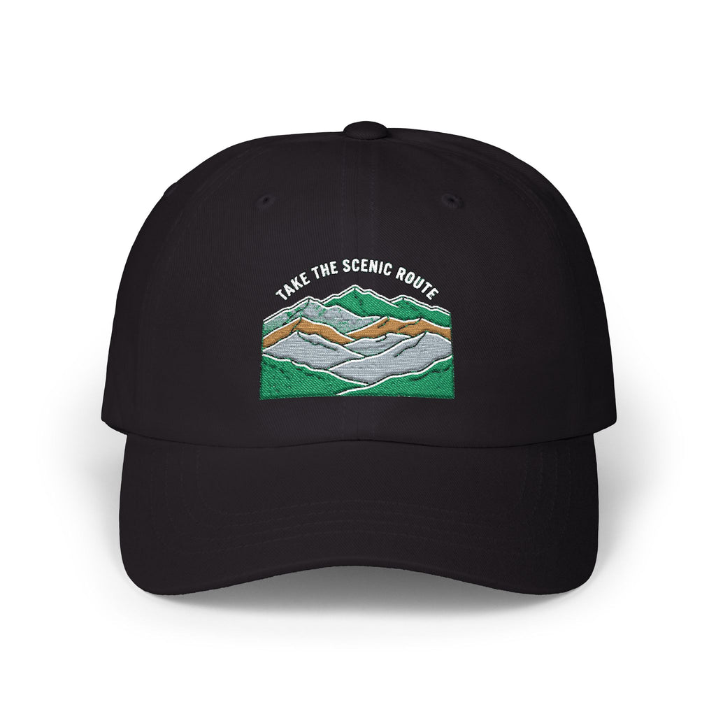 Mountain Range Embroidered Dad Cap — Outdoor Adventure Hat