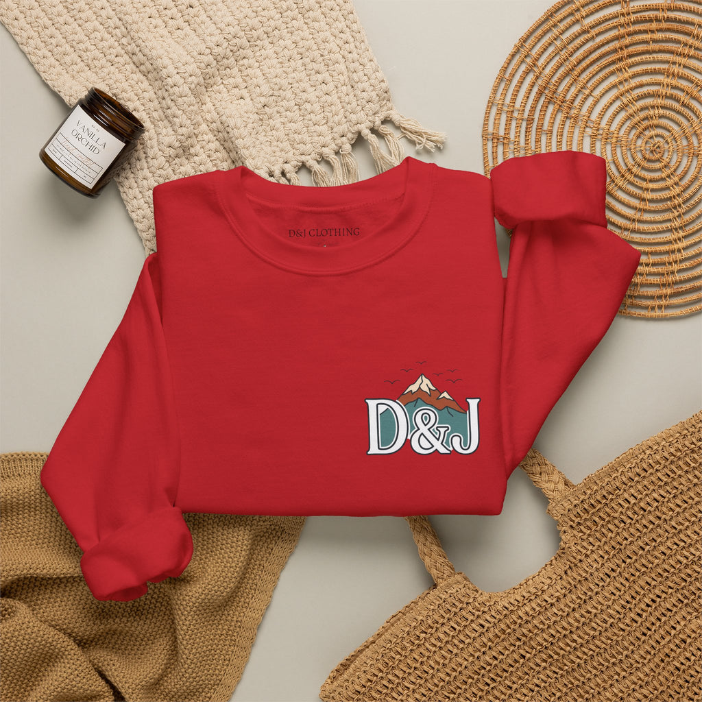 Crewneck Sweatshirt — "Earn Your View" Scenic Mountain & Beach Graphic
