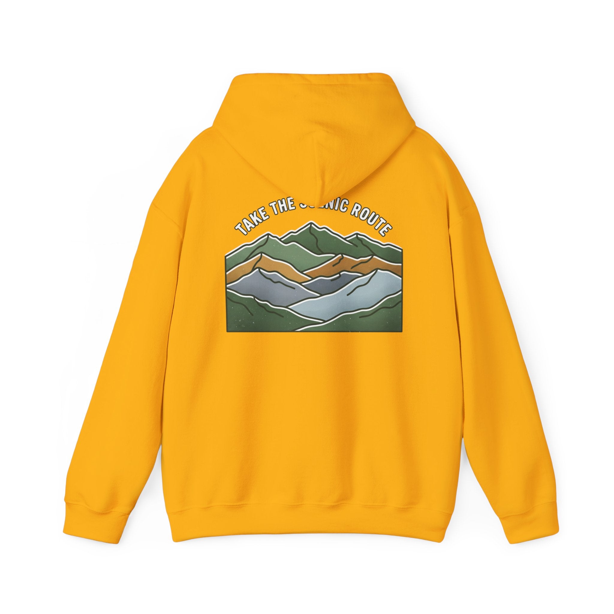 Take the Scenic Route Mountain Hoodie | Landscape Ridge Graphic