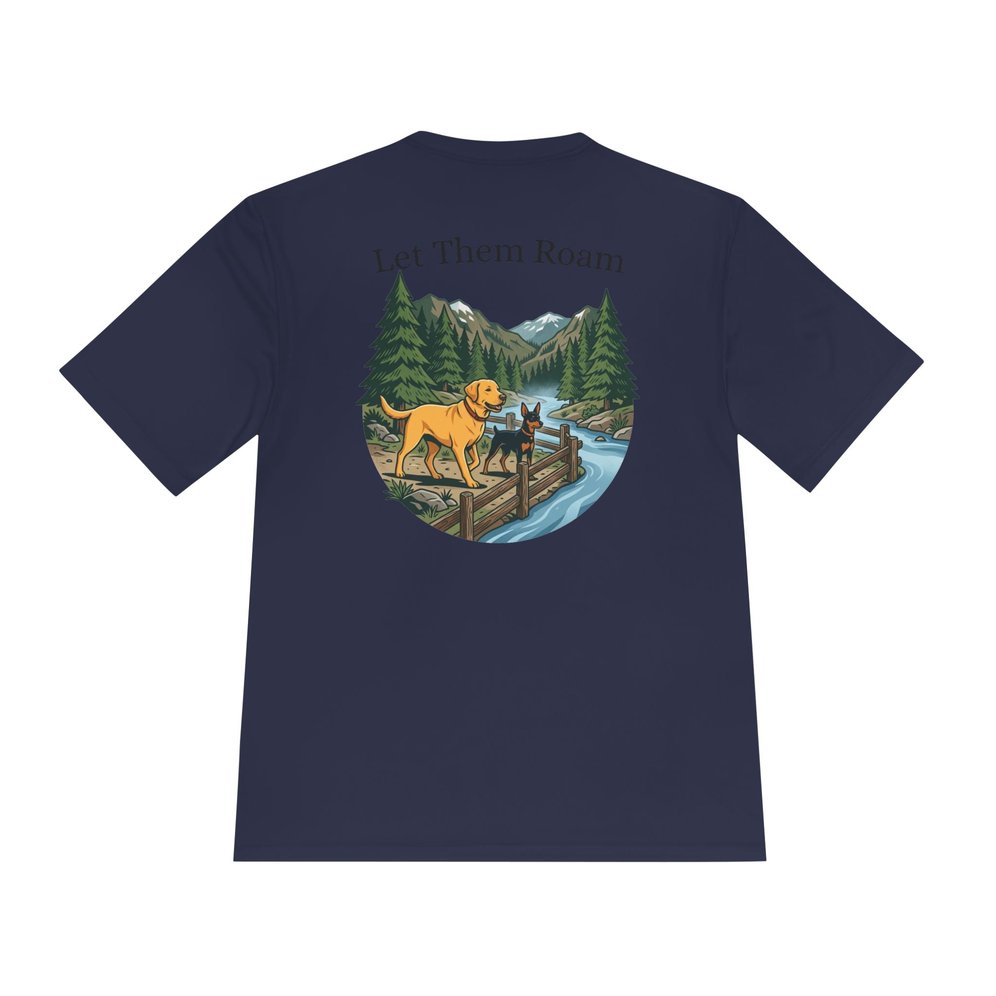 Trail Dogs Graphic Tee — Outdoor Hiking Labrador Print