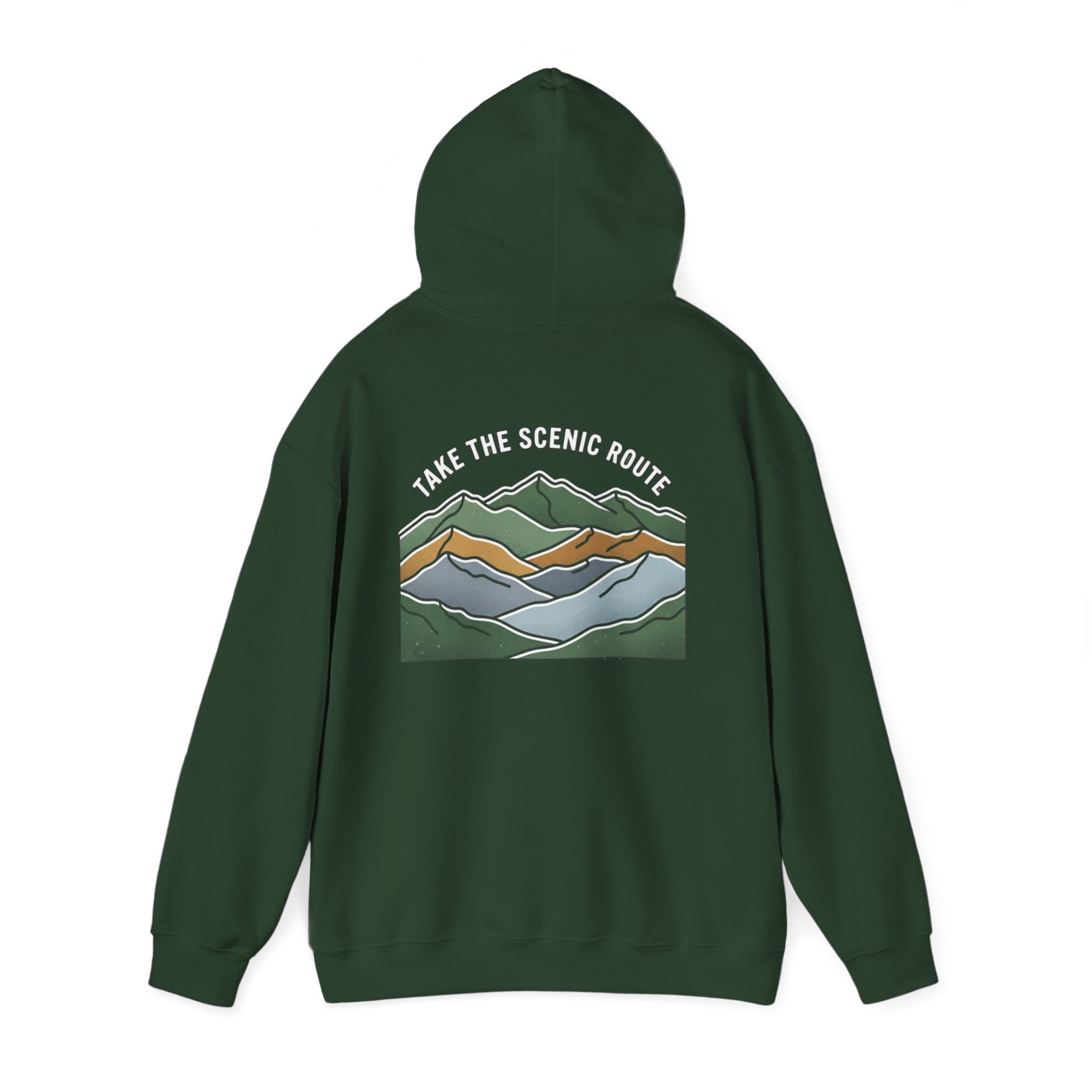 Take the Scenic Route Mountain Hoodie | Landscape Ridge Graphic