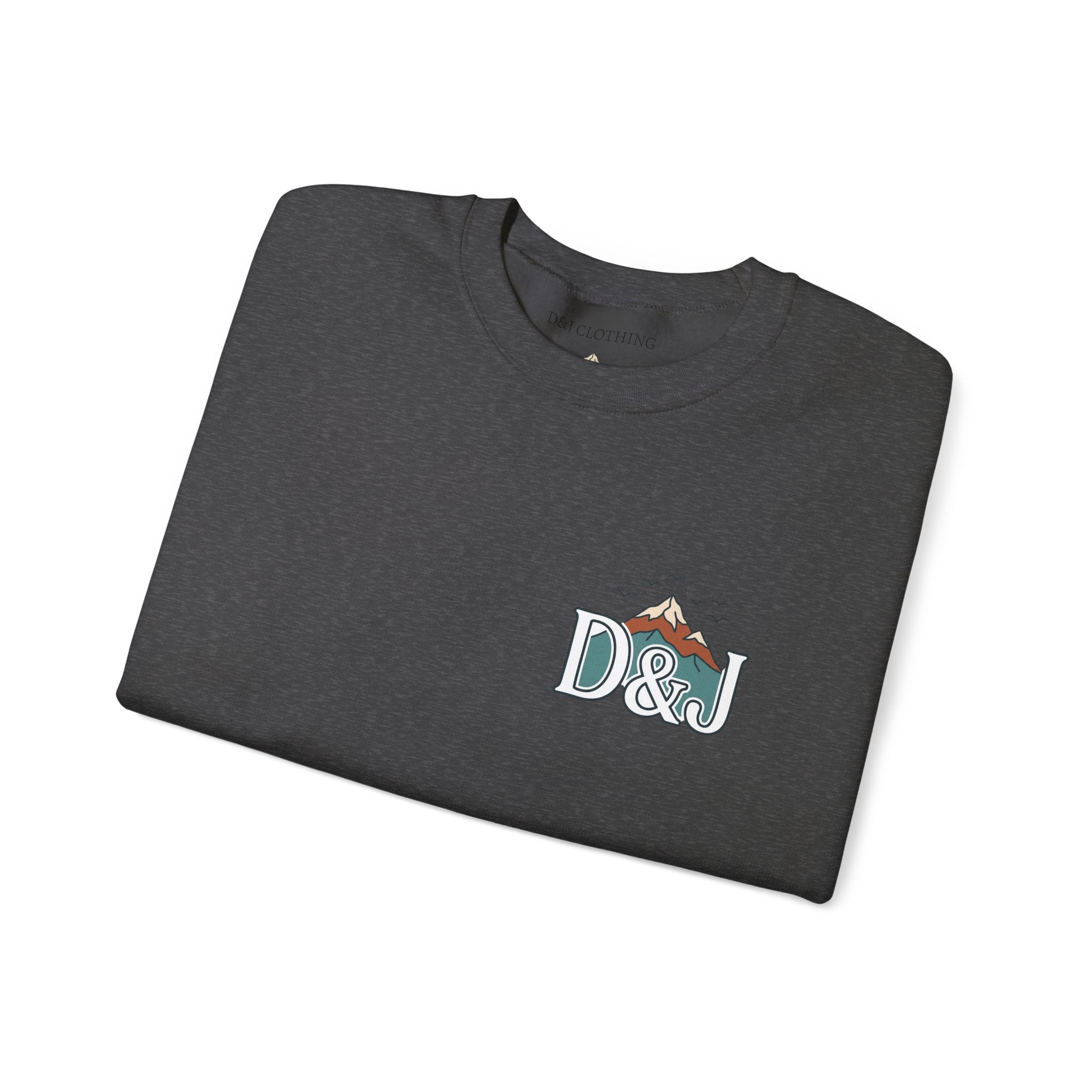 Crewneck Sweatshirt — "Earn Your View" Scenic Mountain & Beach Graphic