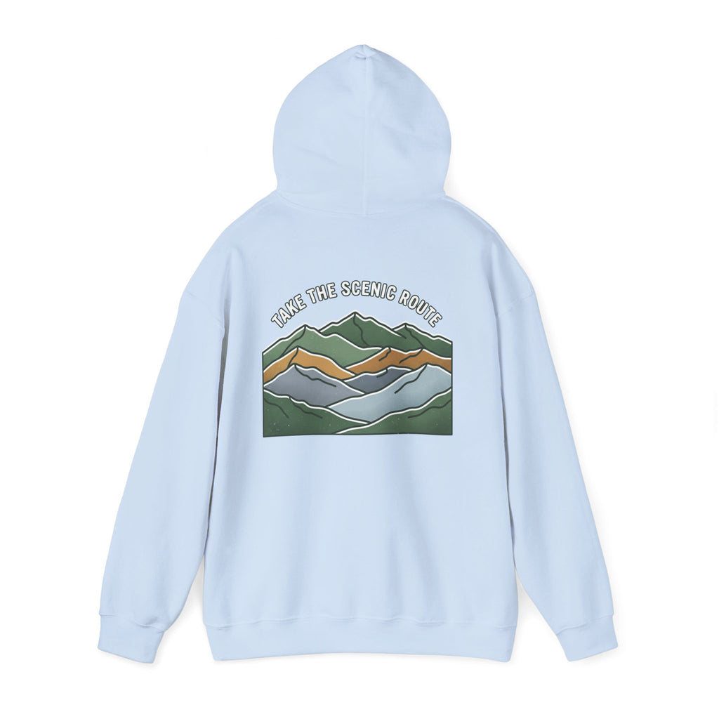Take the Scenic Route Mountain Hoodie | Landscape Ridge Graphic